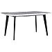 Tavolo Da Pranzo Estendibile 160/200 X 90 Cm Effetto Marmo E Nero Mosby - Foto miniatura 5