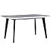 Tavolo Da Pranzo Estendibile 160/200 X 90 Cm Effetto Marmo E Nero Mosby - Foto miniatura 11