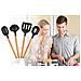 Sak-3 Set Di 4 Utensili Da Cucina In Legno Di Faggio Alta Qualità Resistente A 220 ºc - Foto miniatura 7