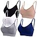 5 Pezzi Canotta Reggiseni Per Le Donne Con Scollo A V Canotta Bralettes Senza Saldatura Dormire Reggiseno Con Spalline E Rilievi Smontabili Per Le Donne Cirls. 5 Colori - Foto miniatura 1