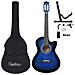 Set Chitarra Classica Western 12 pz con 6 Corde Blu 38"" - Foto miniatura 3
