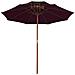 Ombrellone a Due Livelli con Palo in Legno 270 cm Rosso Bordò - Foto miniatura 3