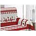 Telo Arredo Granfoulard Copritutto Cotone Copriletto Multiuso Disegni Invernali Ob 1 Piazza Oliver Rosso - Foto miniatura 4