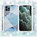 Custodia Compatibile Con Apple Iphone 12 Pro Max (6,7 Zoll) In Marmo Grigio Bianco Blu No. 2 - Coperchio Protettivo In Silicone Tpu Con Motivo A Mosaico - Foto miniatura 6