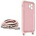 Cover Semirigida Per Iphone 11 Pro Max Cordino Nylon 80 Cm Rosa Chiaro - Foto miniatura 2