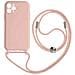 Cover Semirigida Per Iphone 11 Pro Max Cordino Nylon 80 Cm Rosa Chiaro - Foto miniatura 1