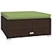 Set Divani Da Giardino 8 Pz Con Cuscini In Polyrattan Marrone - Foto miniatura 5