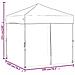 Tenda Per Feste Pieghevole Con Pareti Laterali Rosso 2x2 M - Foto miniatura 8