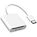 Lettore Di Schede Universale Per Micro-sd / Sd / Tf, Adattatore Usb-c, Bianco - Foto miniatura 1