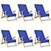 Asciugamani Da Spiaggia 6pz Blu Reale 60x135 Cm Tessuto 400 Gsm - Foto miniatura 2