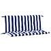 Cuscini Panca Giardino 2pz Righe Bianche Blu 120x50x7cm Tessuto - Foto miniatura 2