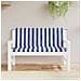 Cuscini Panca Giardino 2pz Righe Bianche Blu 120x50x7cm Tessuto - Foto miniatura 1