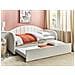 Letto Estraibile Bouclé Eyburie 90 X 200 Cm Beige Chiaro - Foto miniatura 1