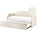 Letto Estraibile Bouclé Eyburie 90 X 200 Cm Beige Chiaro - Foto miniatura 7