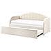 Letto Estraibile Bouclé Eyburie 90 X 200 Cm Beige Chiaro - Foto miniatura 8