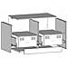 Mobili TV 2 pz Giallo Senape 67x39x44 cm in Acciaio - Foto miniatura 4