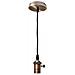 Portalampada Lampadario Sospensione Soffitto Pendente Vintage 2mt Bronzo Rosso - Foto miniatura 1