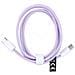 Cavo Dati E Ricarica Pd60w 3a C263 Usb-c To Usb-c Fast Charge 60w 1m Viola Per Smartphone Tablet - Foto miniatura 2