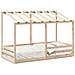 Letto Per Bambini Con Tetto 100x200 Cm Legno Massello Di Pino - Foto miniatura 2