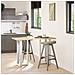 Gambe Tavolo Bar A Forma T 2 Pz Bianco 40x35x(90-91) Cm Acciaio - Foto miniatura 3