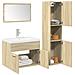 Set Mobili Da Bagno 3 Pz Rovere Sonoma In Legno Multistrato - Foto miniatura 1
