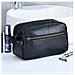 Borsa Da Toilette Da Uomo, Borsa Da Viaggio In Pelle Pu Con Manico Black - Foto miniatura 6