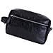 Borsa Da Toilette Da Uomo, Borsa Da Viaggio In Pelle Pu Con Manico Black - Foto miniatura 2