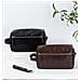 Borsa Da Toilette Da Uomo, Borsa Da Viaggio In Pelle Pu Con Manico Black - Foto miniatura 4