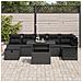 Set Divano da Giardino 8 Pezzi con Cuscini Nero Polyrattan - Foto miniatura 3