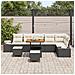 Set Divano Giardino 9 Pezzi con Cuscini Nero Polyrattan Acacia, Divano Giardino 2 Posti con Ripostiglio & Cuscini Nero Polyrattan, Set da Pranzo Giardino 3 Pezzi con Cuscini Nero Polyrattan Acacia - Foto miniatura 3