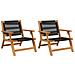 Set di sedie da giardino 2 pcs nere 67x77x73 cm legno massello di acacia - Foto miniatura 1