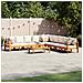 Set Divano da Giardino 6 pz con Cuscini in Massello di Acacia - Foto miniatura 2