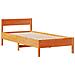 Letto Libreria senza Materasso Marrone Cera 100x200 cm in Pino - Foto miniatura 8