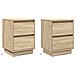 Comodini con luci LED 2 pz Rovere di Sonoma 39x34,5x50 cm - Foto miniatura 1