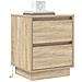 Comodini con luci LED 2 pz Rovere di Sonoma 39x34,5x50 cm - Foto miniatura 3
