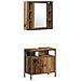 Set di mobili da bagno 4 pezzi in legno vecchio e legno ingegnerizzato - Foto miniatura 6