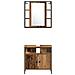 Set di mobili da bagno 4 pezzi in legno vecchio e legno ingegnerizzato - Foto miniatura 9