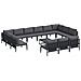 Set Divano da Giardino 14 pcs Antracite Acciaio - Foto miniatura 1
