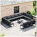 Set Divano da Giardino 14 pcs Antracite Acciaio - Foto miniatura 3