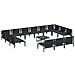 Set Divano da Giardino 14 pcs Antracite Acciaio - Foto miniatura 5