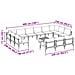 Set Divano da Giardino 14 pcs Antracite Acciaio - Foto miniatura 8