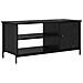 Mobile TV Rovere nero 100 x 40 x 45 cm Legno multistrato - Foto miniatura 1