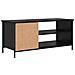 Mobile TV Rovere nero 100 x 40 x 45 cm Legno multistrato - Foto miniatura 8