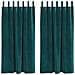 Tende con tende 2 pcs Verde scuro 140 x 175 cm Velluto - Foto miniatura 1