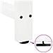 Gambe per tavolo da bar bianche 2 pz 60x(100-101) cm in acciaio - Foto miniatura 9