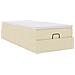 Struttura Letto Pouf con Materasso Crema 90x190 cm in Tessuto - Foto miniatura 6