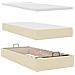 Struttura Letto Pouf con Materasso Crema 90x190 cm in Tessuto - Foto miniatura 8