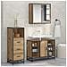 Set di mobili per il bagno con porta 3 pcs Rovere artigianale - Foto miniatura 2