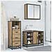 Set di mobili per il bagno con porta 3 pcs Rovere artigianale - Foto miniatura 4