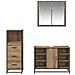 Set di mobili per il bagno con porta 3 pcs Rovere artigianale - Foto miniatura 9